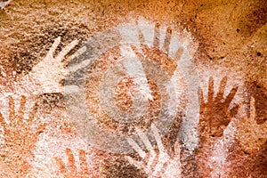 Ancient cave painting in Patagonia