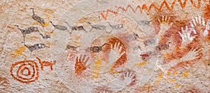 Ancient cave paintings in Argentina.