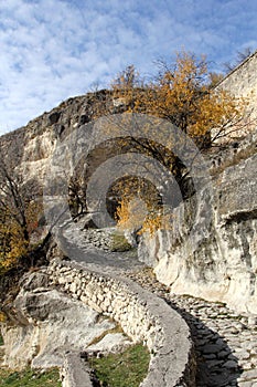 Ancient cave town Chufut-Kale in Crimea