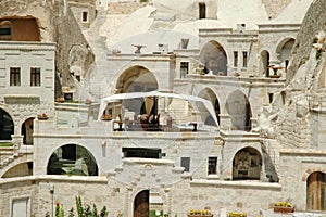 Ancient cavetown near Goreme, Cappadocia, Turkey