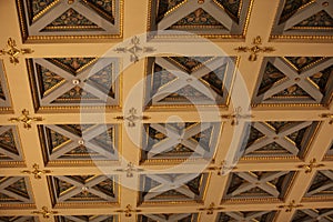 Ancient ceiling with caissons