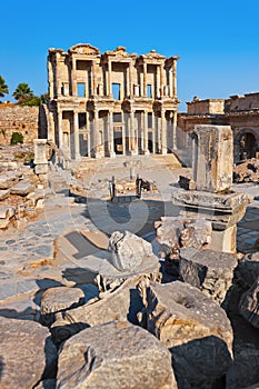 Ancient Celsius Library in Ephesus Turkey photo