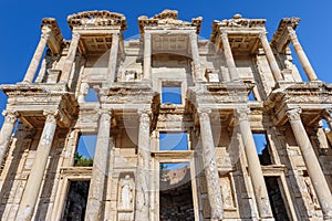 Ancient Celsius Library in Ephesus, Turkey photo