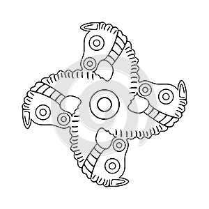 Ancient celtic decorative horse symbol