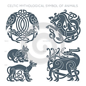 Antiguo céltico mitológico de los animales. 