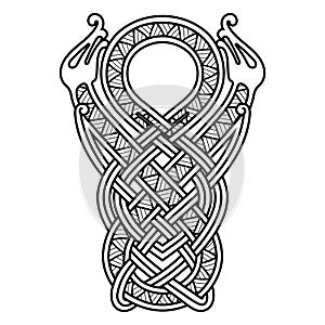 Ancient Celtic Scandinavian Design. Celtic ligature, pattern, ornament photo