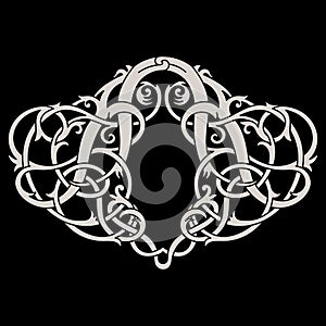 Ancient Celtic, Scandinavian Design. Celtic ligature, pattern, ornament photo
