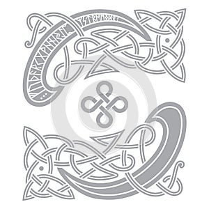 Ancient Celtic, Scandinavian pattern, scandinavian knot - work illustration