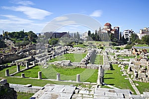 Ancient cemetery in Athens Kerameikos Greece