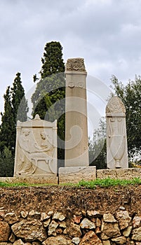 the ancient cemetery in Kerameikos in Athens, Greece