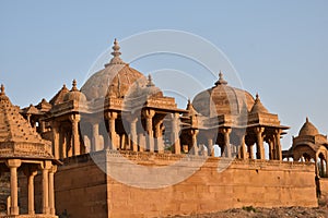 Ancient cenotaph in bada baag Jaisalmer Rajasthan India