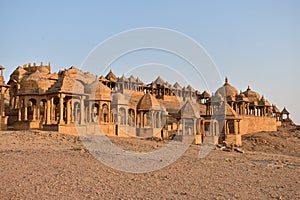 Ancient cenotaph in bada baag Jaisalmer Rajasthan India