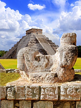 Ancient Chac Mool Chichen Itza figure Mexico