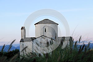 Ancient chappel and symbol of the ancient town of Nin, Croatia
