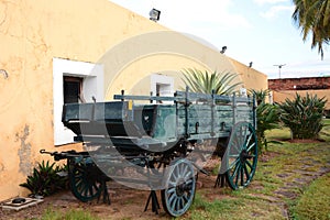An ancient chariot. Fort Nossa Senhora da Conceicao of Lourenco Marques. Maputo. Mozambique