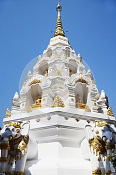 Ancient chedi or antique old stupa for thai people travelers travel visit and respect praying blessing wish holy mystery worship