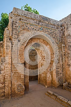 Ancient Chellah Necropolis ruins with mosque and mausoleum in Morocco`s capital Rabat, Morocco, North Africa