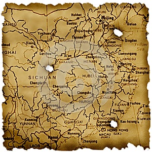 Ancient china map photo