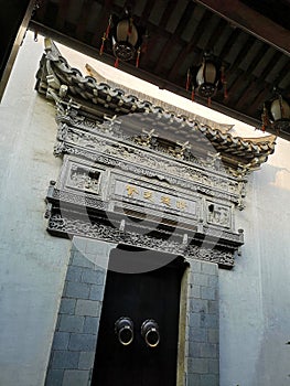 Ancient china Qing Dynasty House entrance architecture