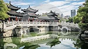 Ancient Chinese architecture, stunning and awe-inspiring.AI Generated