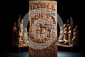 ancient chinese characters on a stele