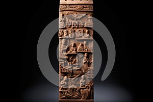 ancient chinese characters on a stele