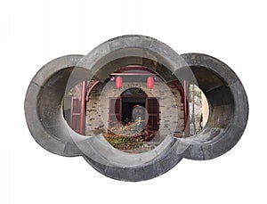 The ancient Chinese garden house