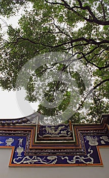 Ancient Chinese historical temple building, Fuzhou, China