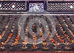 Ancient Chinese House Roof West Lake Hangzhou Zhejiang China