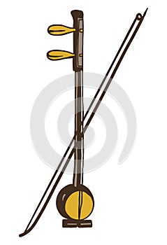 Ancient Chinese musical instruments erhu photo