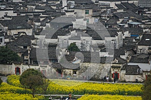 Ancient chinese old village in south china, anhui.