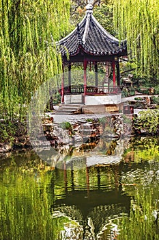 Ancient Chinese Pagoda Reflection Garden Humble Administrator Suzhou China