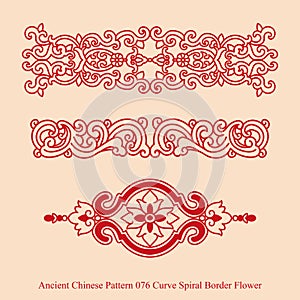 Ancient Chinese Pattern_076 Curve Spiral Border Flower