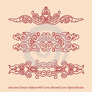 Ancient Chinese Pattern_083 Curve Round Cross Spiral Border