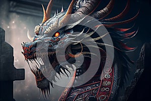 ancient chinese style dragon.generative ai
