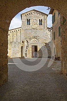 Ancient church in Abbadia Isola, Siena, Italy