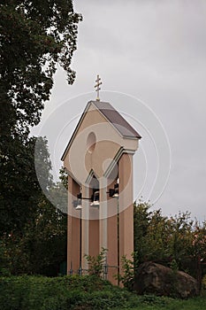 Ancient church bells on belfry tower
