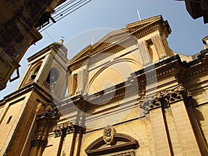 The ancient church in Birgu, Vittoriosa, Malta