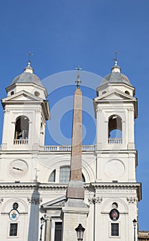 Ancient Church called Chiesa di Trinita dei Monti in Rome Italy