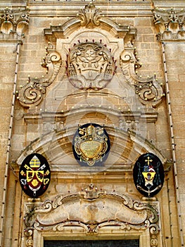 The ancient church in Citadel, Gozo island, Malta