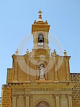The ancient church in Citadel, Gozo island, Malta