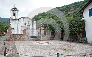 Ancient church and esplanade in Malinalco