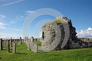 Ancient church in graveyard