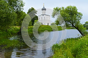 Ancient Church of the Intercession of the blessed virgin on the Nerl. Russia, the village of Bogolyubovo