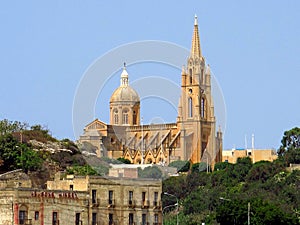 The ancient church in Mgarr, Gozo island, Malta