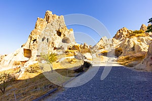 Ancient church musem, the largest rock-cut monastery of Cappadocia, Turkey