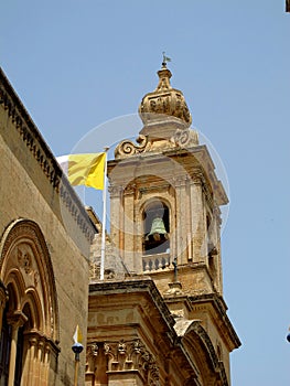 The ancient church in the old city of Mdina, Malta
