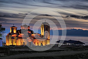 Ancient church Plaosnik, Ohrid lake coast Macedonia,