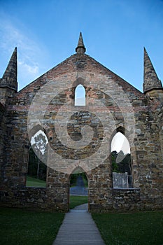 Ancient church in Port Arthur, Tasmania, Australia