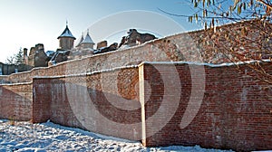 Ancient church on ruins wall